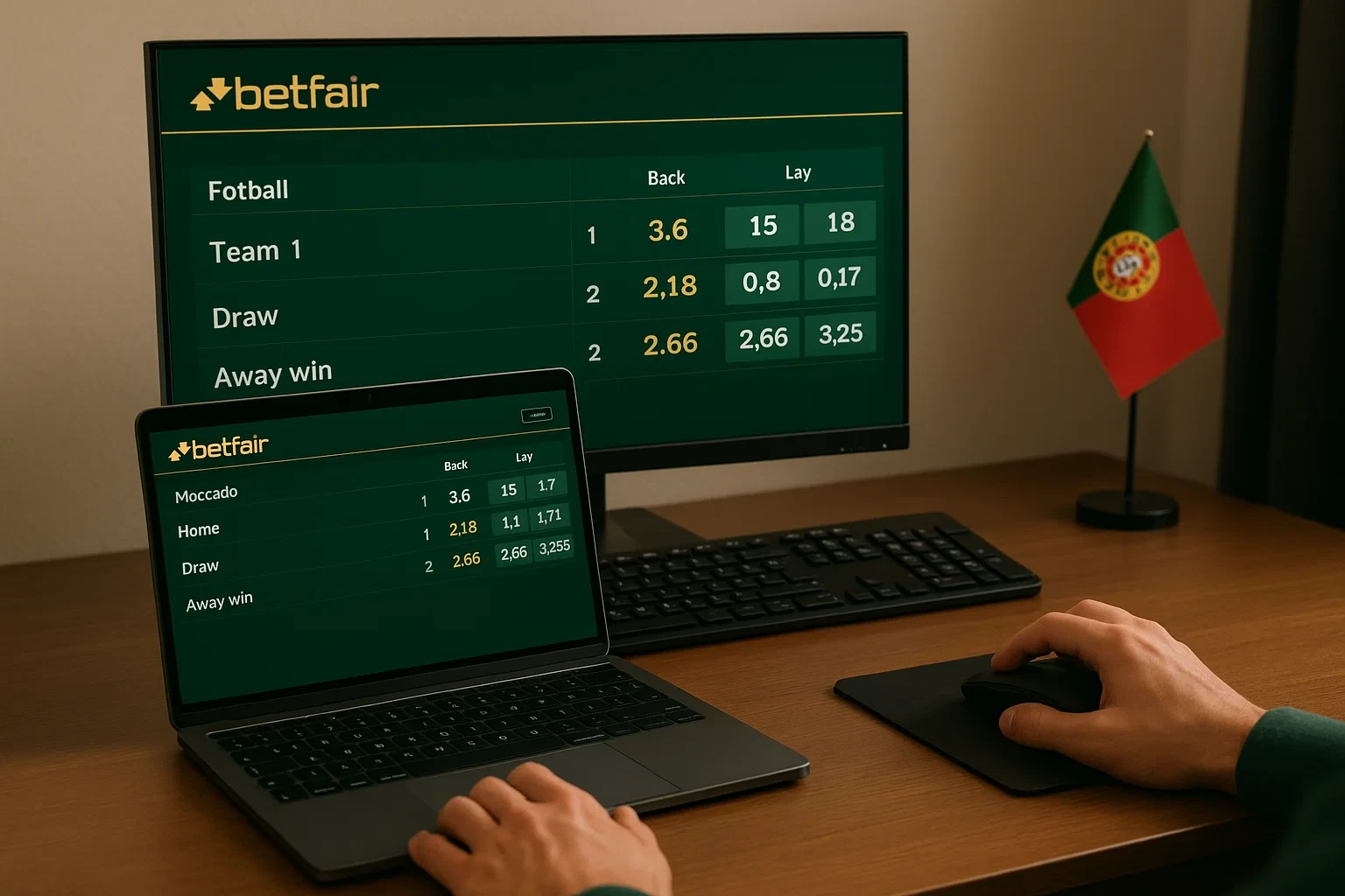 Plataforma Betfair com elevada liquidez para apostadores portugueses
